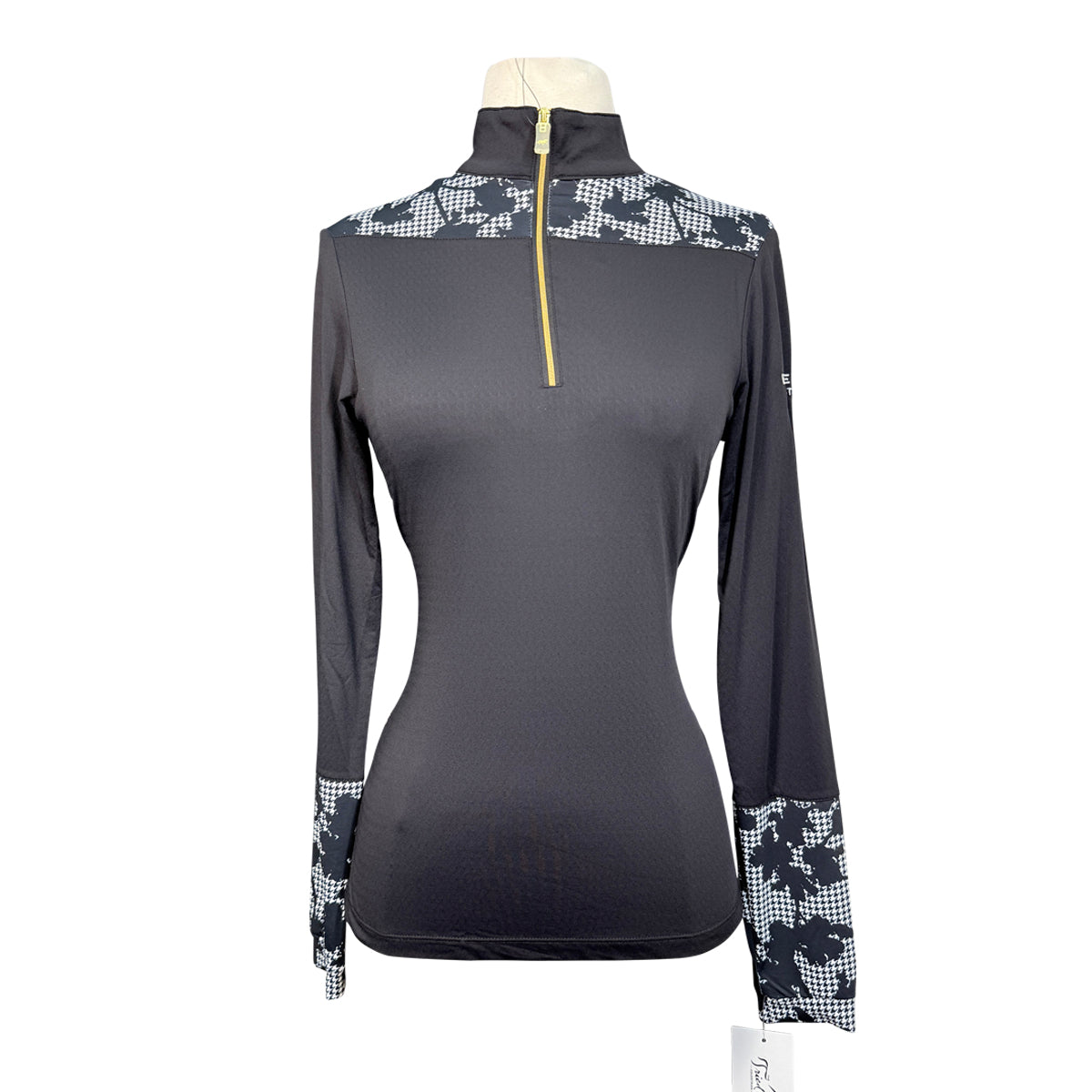 Novella Equestrian 'The Valentina' Long Sleeve Shirt in Black Floral