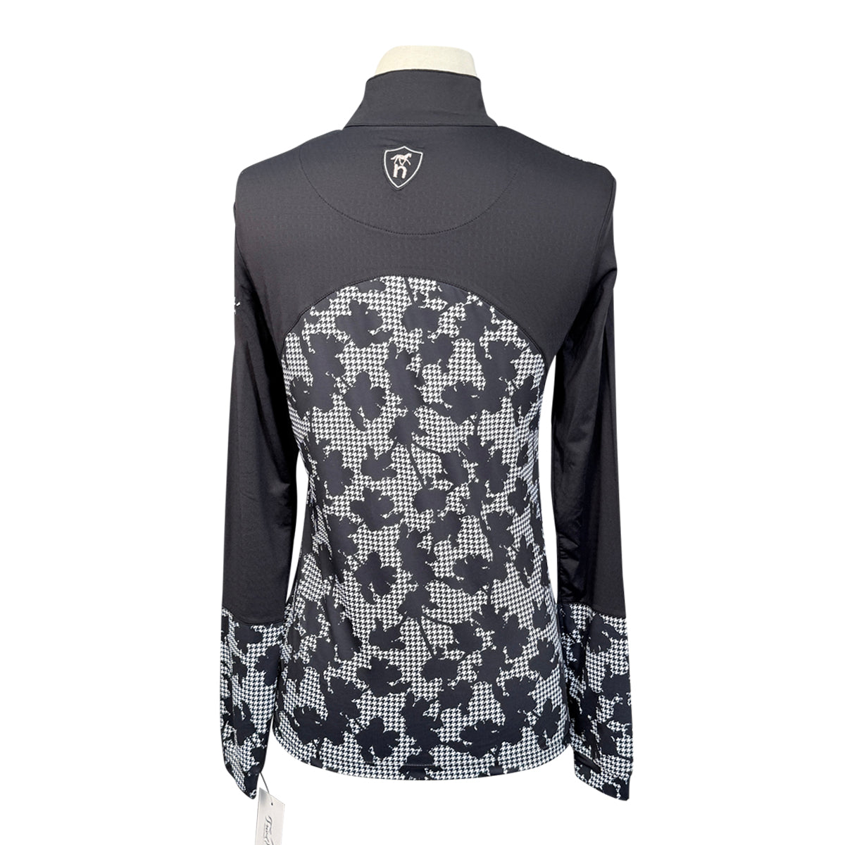 Novella Equestrian 'The Valentina' Long Sleeve Shirt in Black Floral