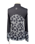 Novella Equestrian 'The Valentina' Long Sleeve Shirt in Black Floral