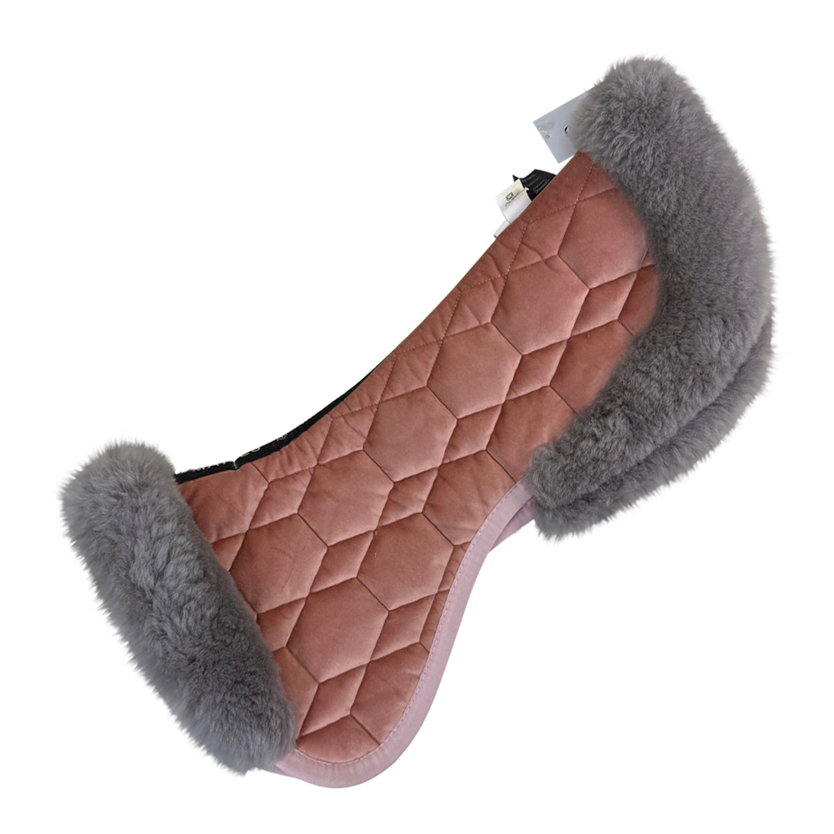 Mattes Custom Half Pad with Rear Trim in Baby Pink/Grey
