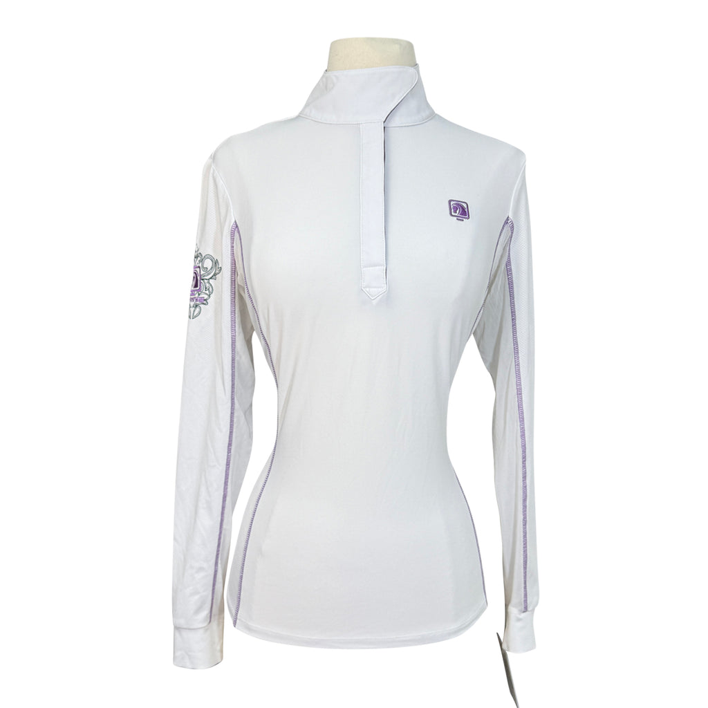 Romfh Chill Factor Long Sleeve Shirt in White/Purple