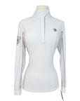 Romfh Chill Factor Long Sleeve Shirt in White/Purple