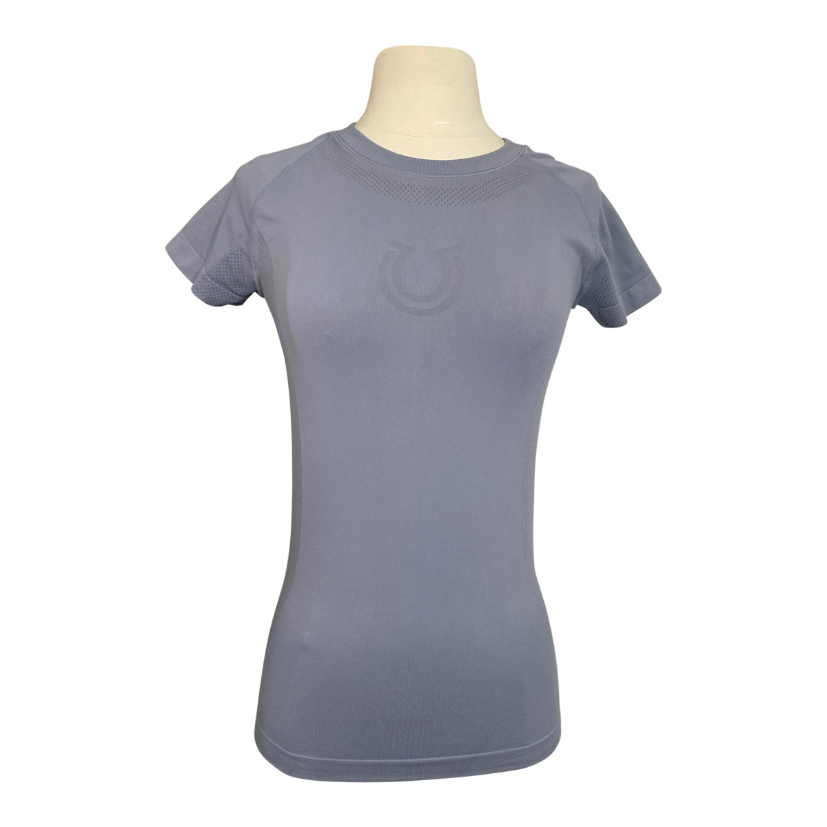 FitEq Short Sleeve Seamless Schooling Top in Slate Blue 