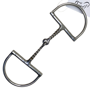 Corkscrew Dee Ring Snaffle in Stainless Steel 