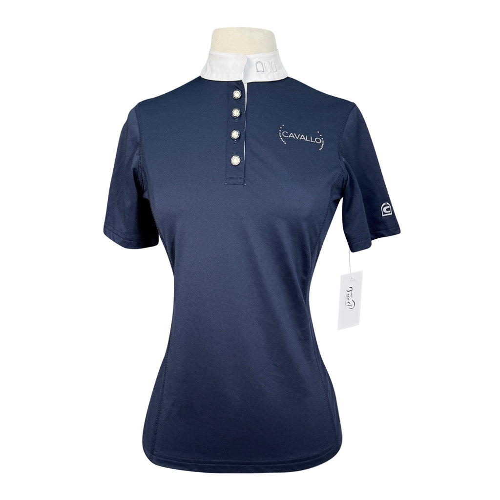 Cavallo Kalida Short Sleeve Competition Shirt in Navy