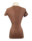 FitEq Short Sleeve Seamless Schooling Top in Cocoa