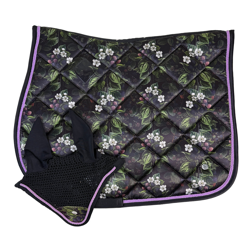 Dapplebay Co. Jump Pad and Fly Bonnet Set in Blackberry Daze