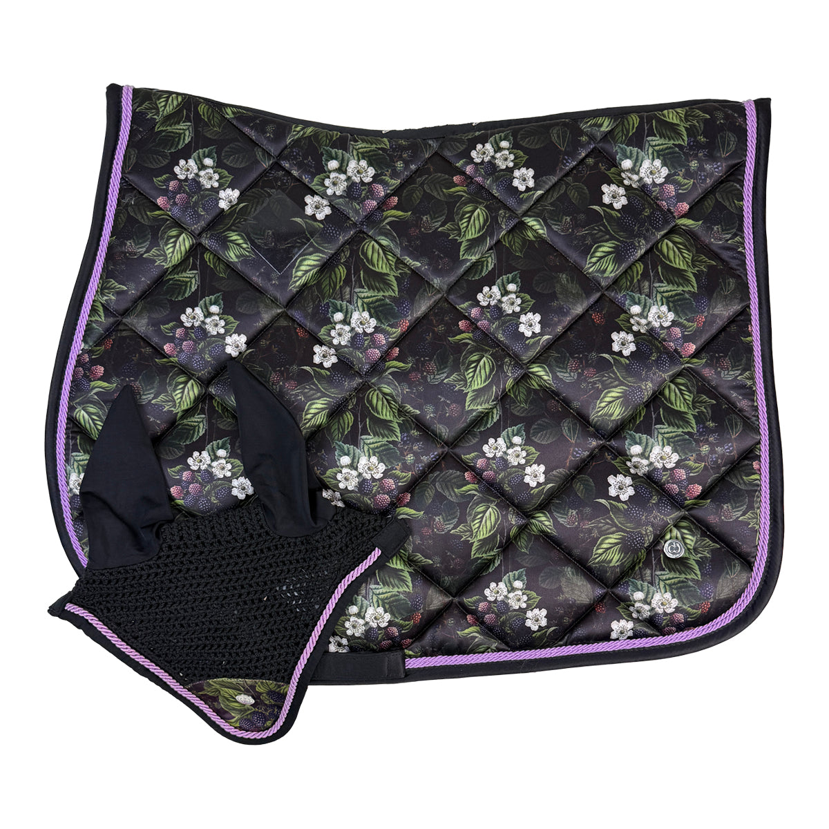 Dapplebay Co. Jump Pad and Fly Bonnet Set in Blackberry Daze