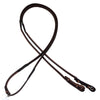 Fancy Stitched Rubber Reins in Brown