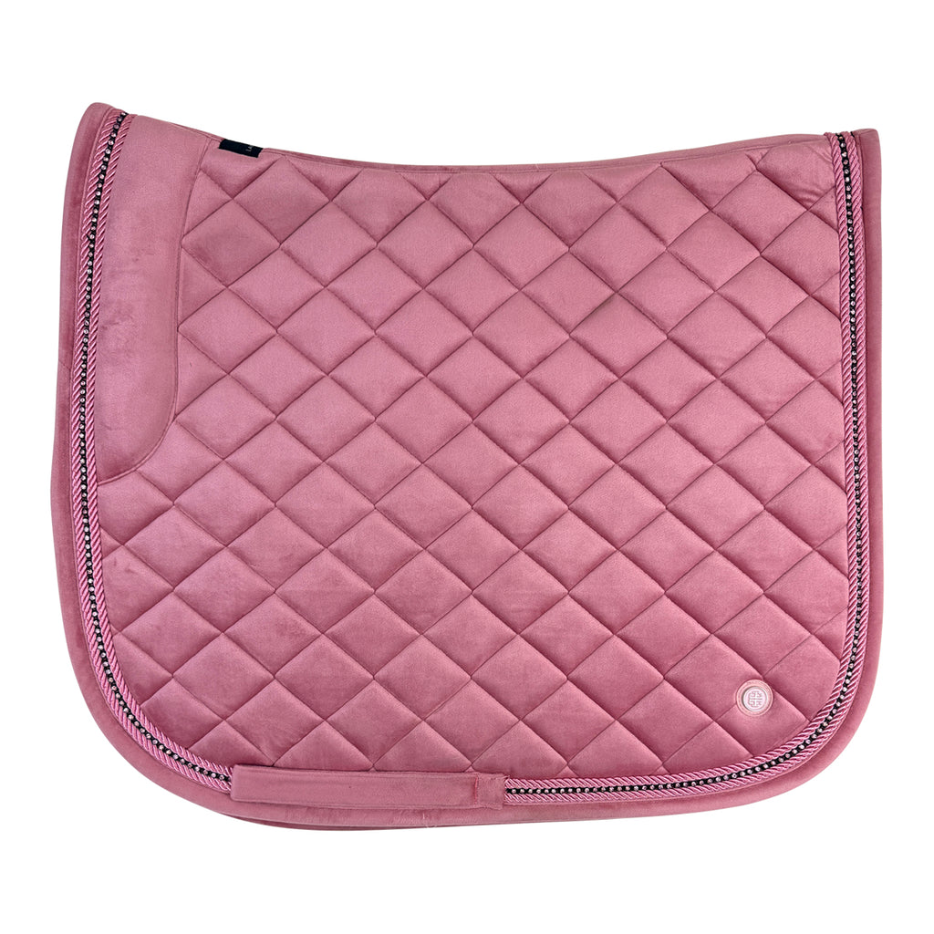 Lara Tweed Velvet Dressage Saddle Pad in Blush