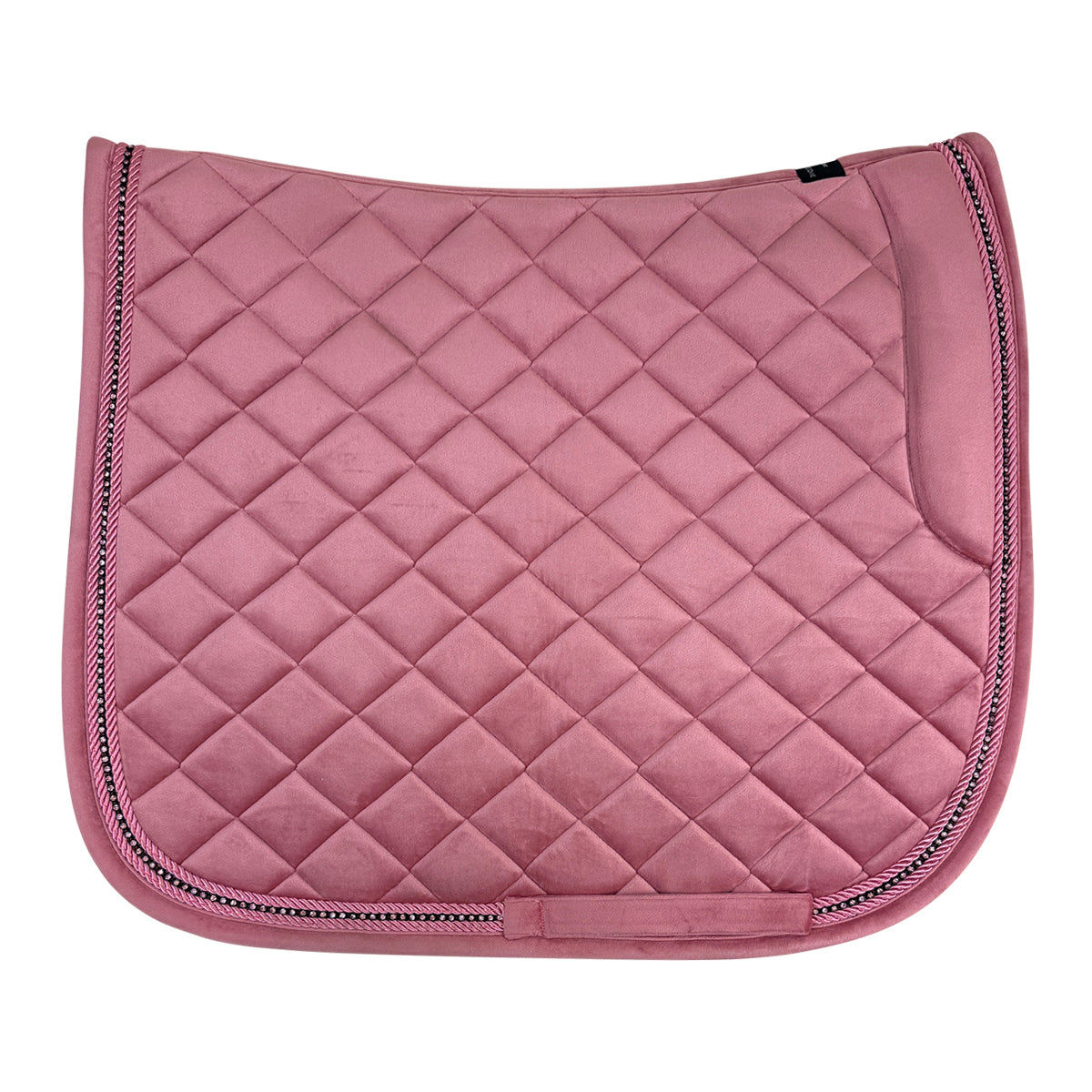 Lara Tweed Velvet Dressage Saddle Pad in Blush