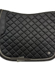 Lara Tweed Velvet Dressage Saddle Pad in Black