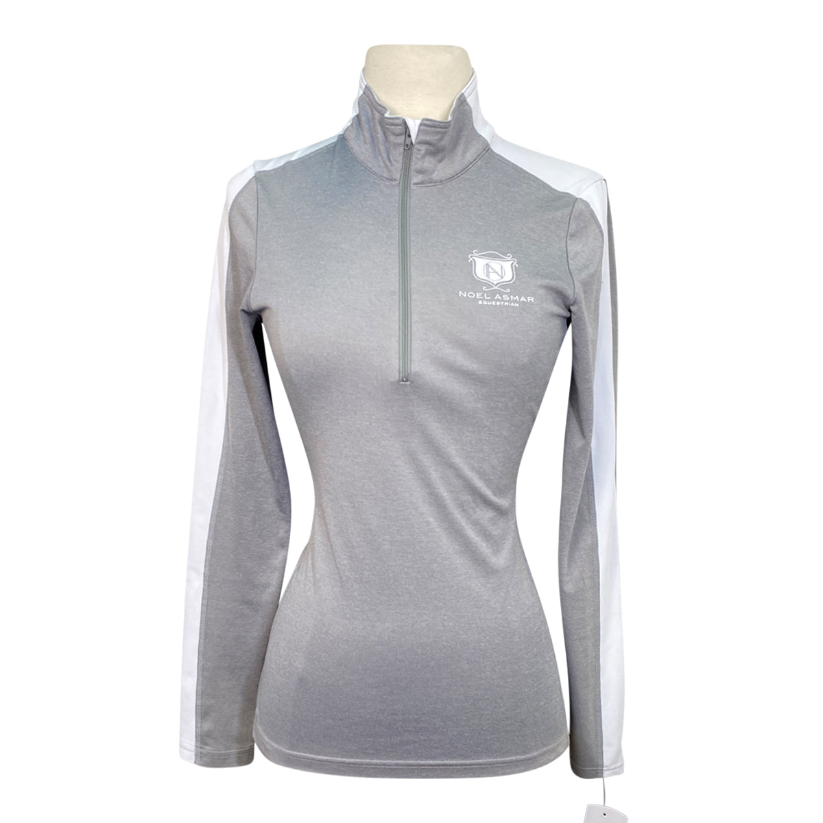 Asmar Equestrian Two-Tone Zip in Grey/White