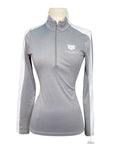 Asmar Equestrian Two-Tone Zip in Grey/White