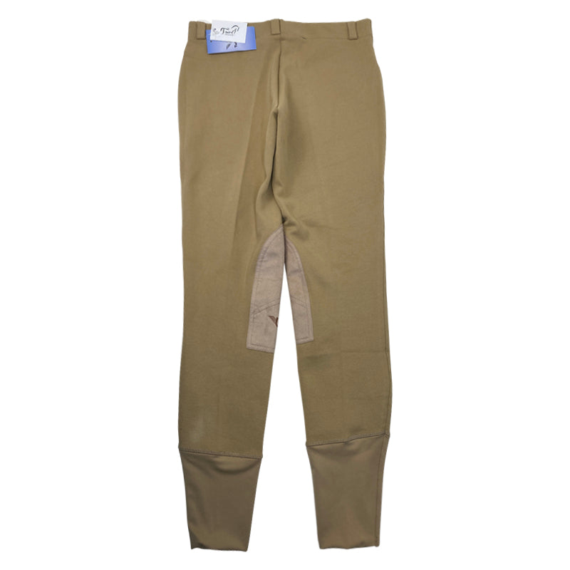 Back of TuffRider Cotton Pull-On Breeches in Tan