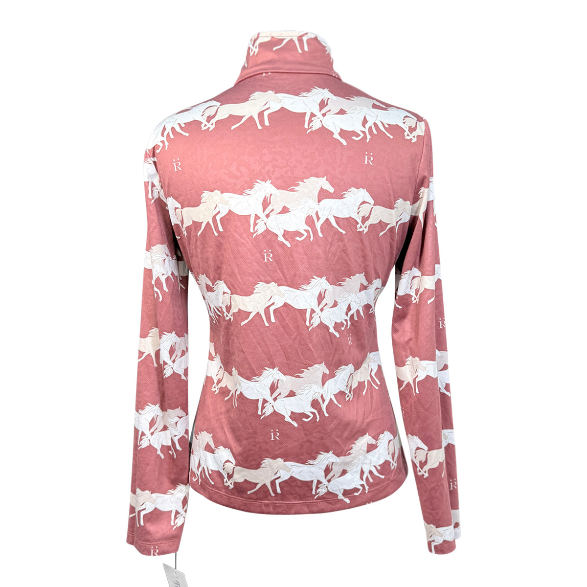 Rönner Aspen Zip Shirt in Red/Running Horses