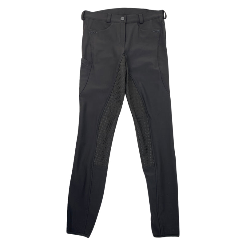 Front of Pikeur &#39;Laure&#39; Full Grip Breeches in Anthracite