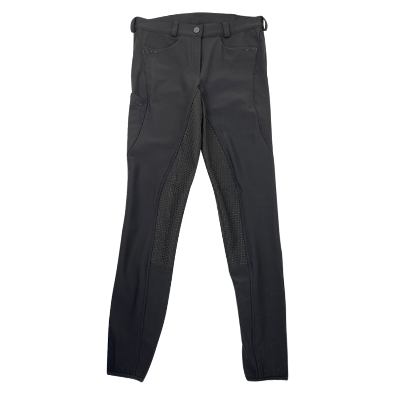 Front of Pikeur 'Laure' Full Grip Breeches in Anthracite