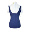 Rider's Gene Short Sleeve Jersey Competition Polo in Navy/White