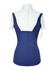 Rider's Gene Short Sleeve Jersey Competition Polo in Navy/White