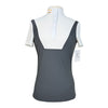 Rider's Gene Short Sleeve Jersey Competition Polo in Dark Grey/White