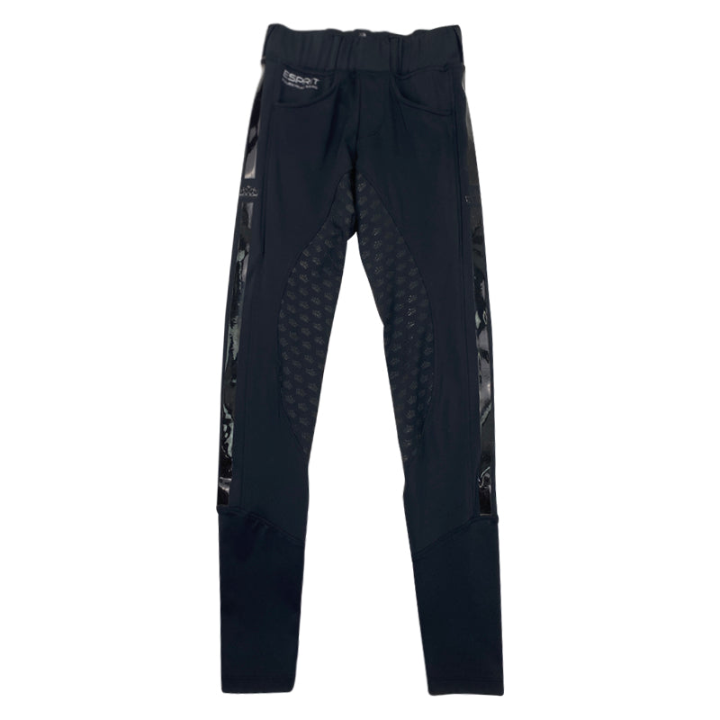 Esprit Equestrian 'Tuxedo Stripe' Riding Tights in Black