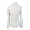 Cavalleria Toscana Perforated Jacquard L/S Competition Shirt w/Bib in White