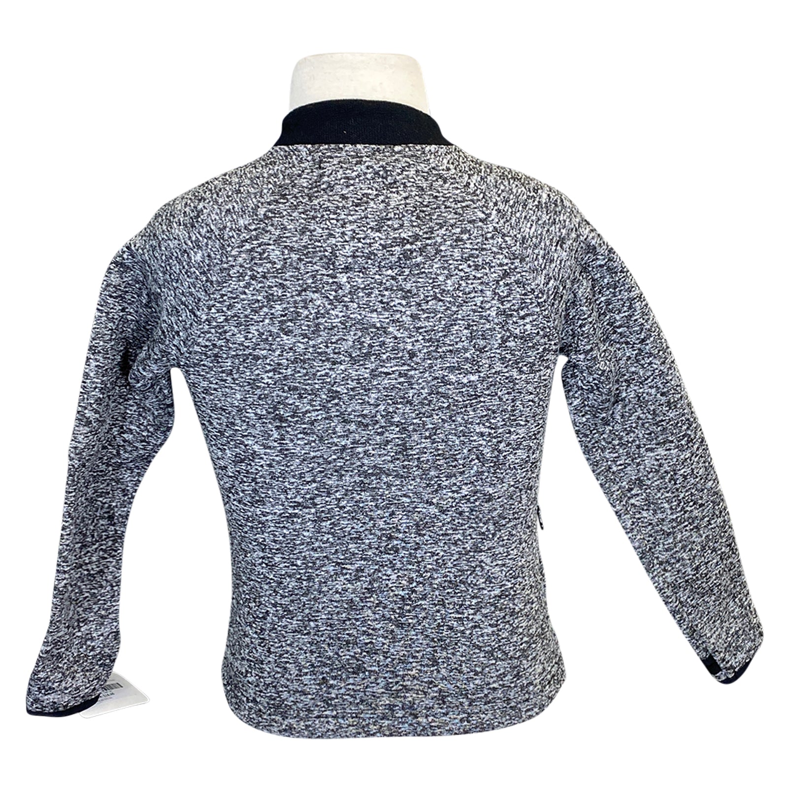 Back of Horseware Ireland Kids Winter Technical Zip Top in Heathered Grey - Children's 7/8