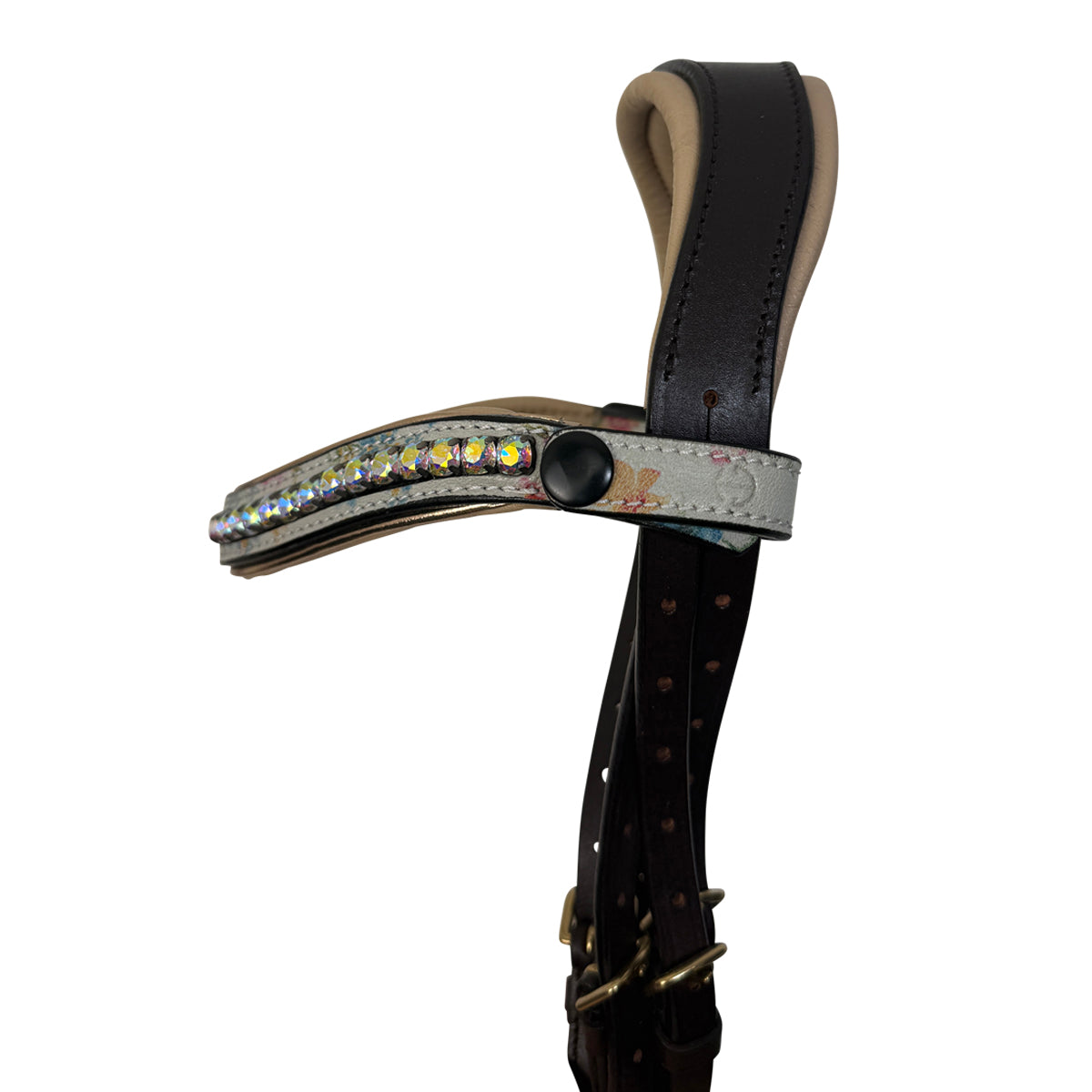 Halter Ego 'Dolce' Snaffle Bridle in Chocolate/Spring Floral 