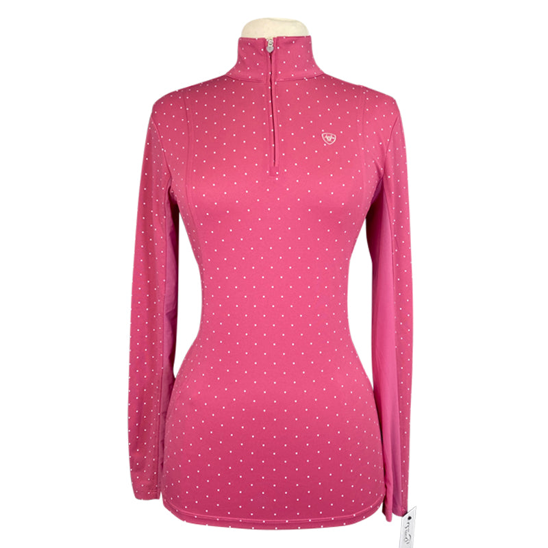 Ariat 'Sunstopper' Sunshirt in Rose Polka-Dots - Women's Medium