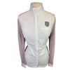 Asmar Equestrian Mesh 'Roux' Show Shirt in White & Mauve