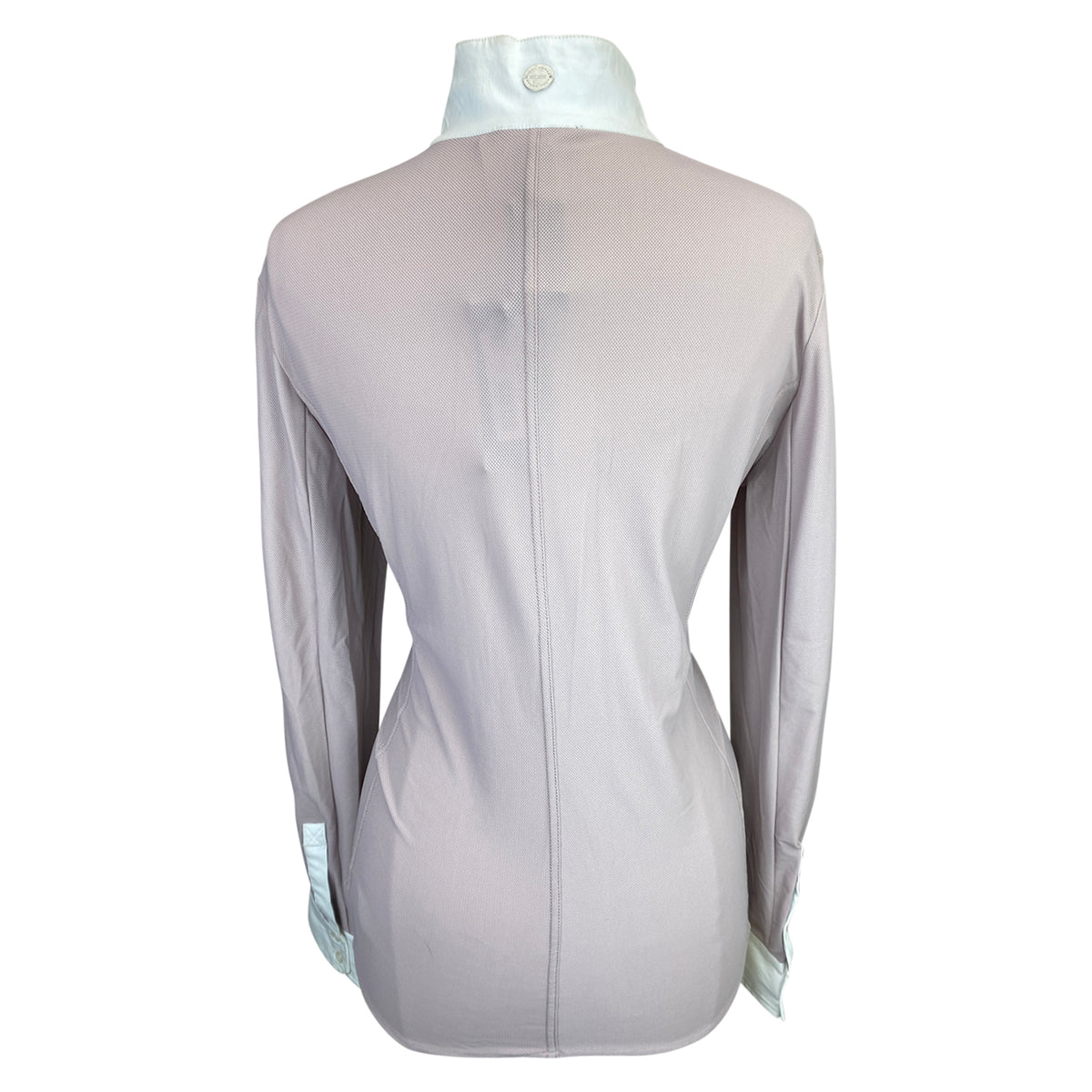 Asmar Equestrian Mesh 'Roux' Show Shirt in White & Mauve
