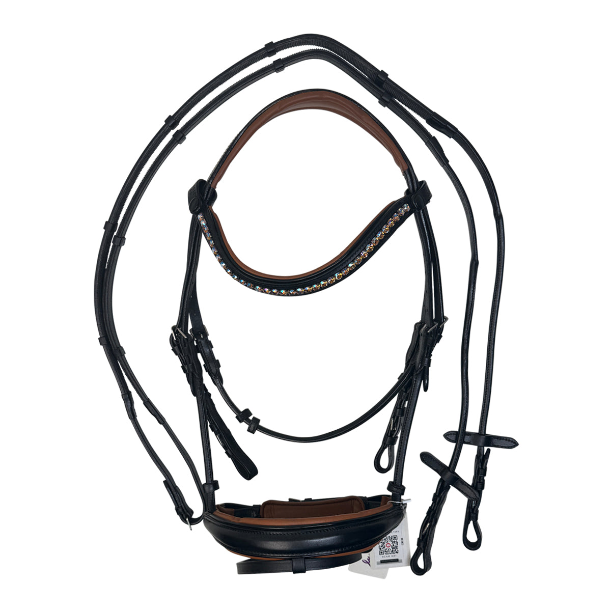 Halter Ego 'Tuscany' Dressage Bridle in Black/Cognac