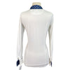 Essex Classics 'Talent Yarn' Show Shirt in White/Navy Zebra