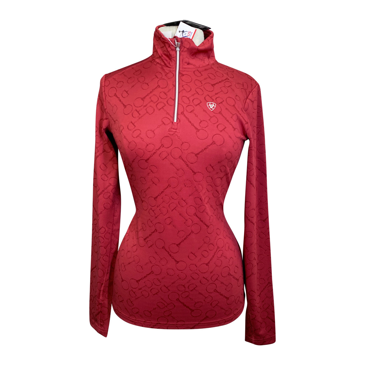 Ariat &#39;Prophecy&#39; 1/4 Zip Baselayer in Red w/Bits