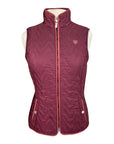 Front of Ariat 'Ashley' Insulated Vest in Mulberry Brown