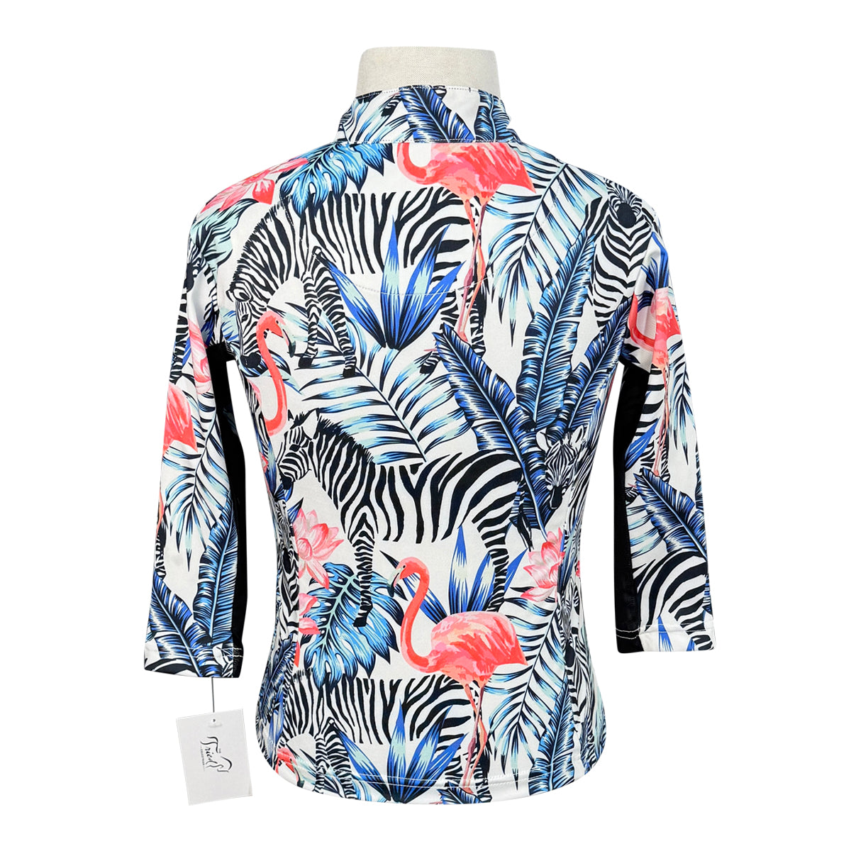 Long Sleeve Sunshirt in Tropical Zebra - Children's Small