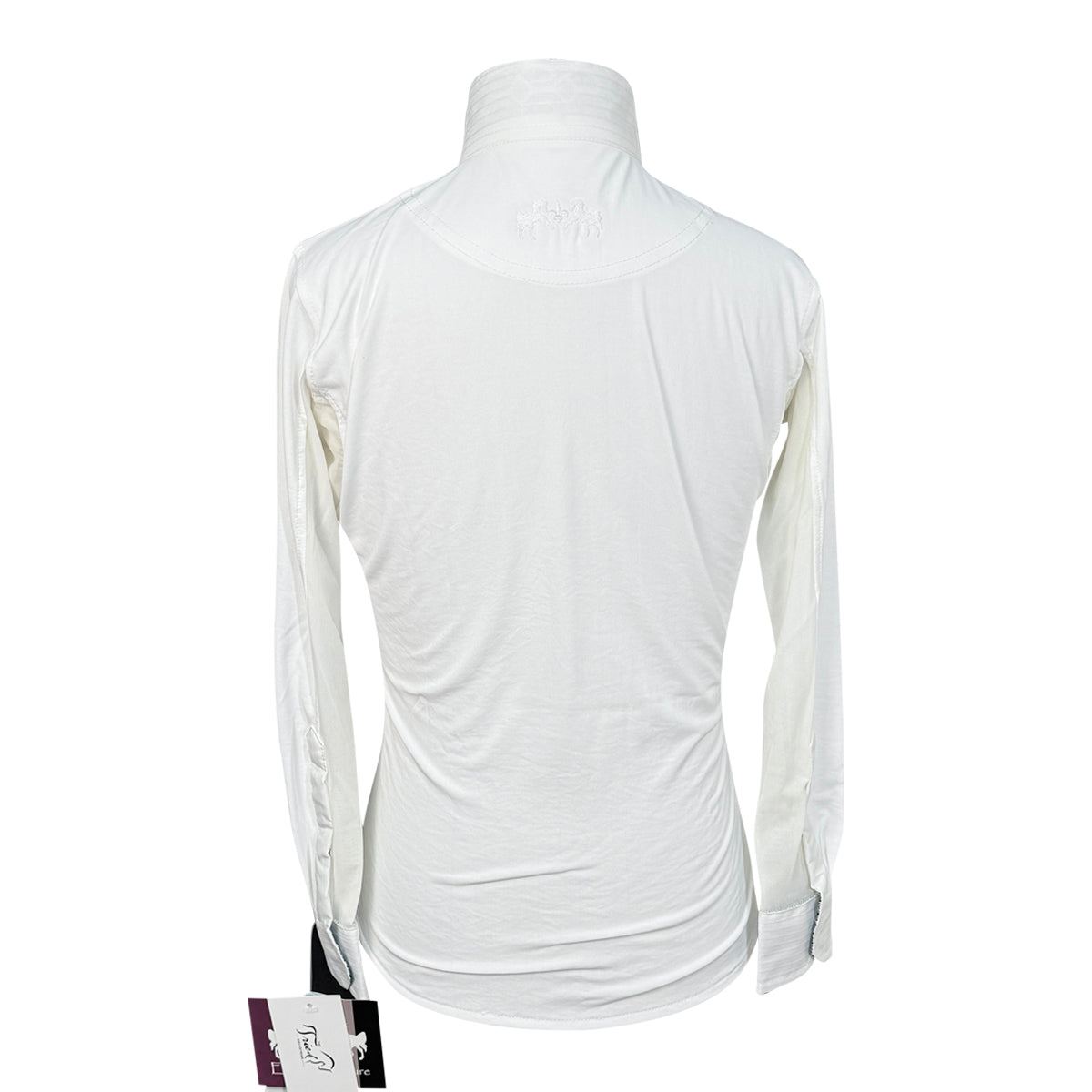 Equine Couture Kelsey Show Shirt in Whit/Aqua 