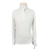SmartPak Piper Long Sleeve Show Shirt in White/Purple Horse Shoe