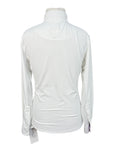 SmartPak Piper Long Sleeve Show Shirt in White/Purple Horse Shoe