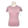 Short Sleeve Seamless Athletic Tee in Mauve