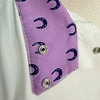 SmartPak Piper Long Sleeve Show Shirt in White/Purple Horse Shoe