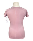 Short Sleeve Seamless Athletic Tee in Mauve