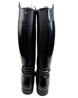 DeNiro Tiziano Dressage Boots in Black/Croc Rhinestones