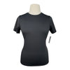 Hannah Childs 'Maddy' Perforated Short Sleeve Tech Tee in Black