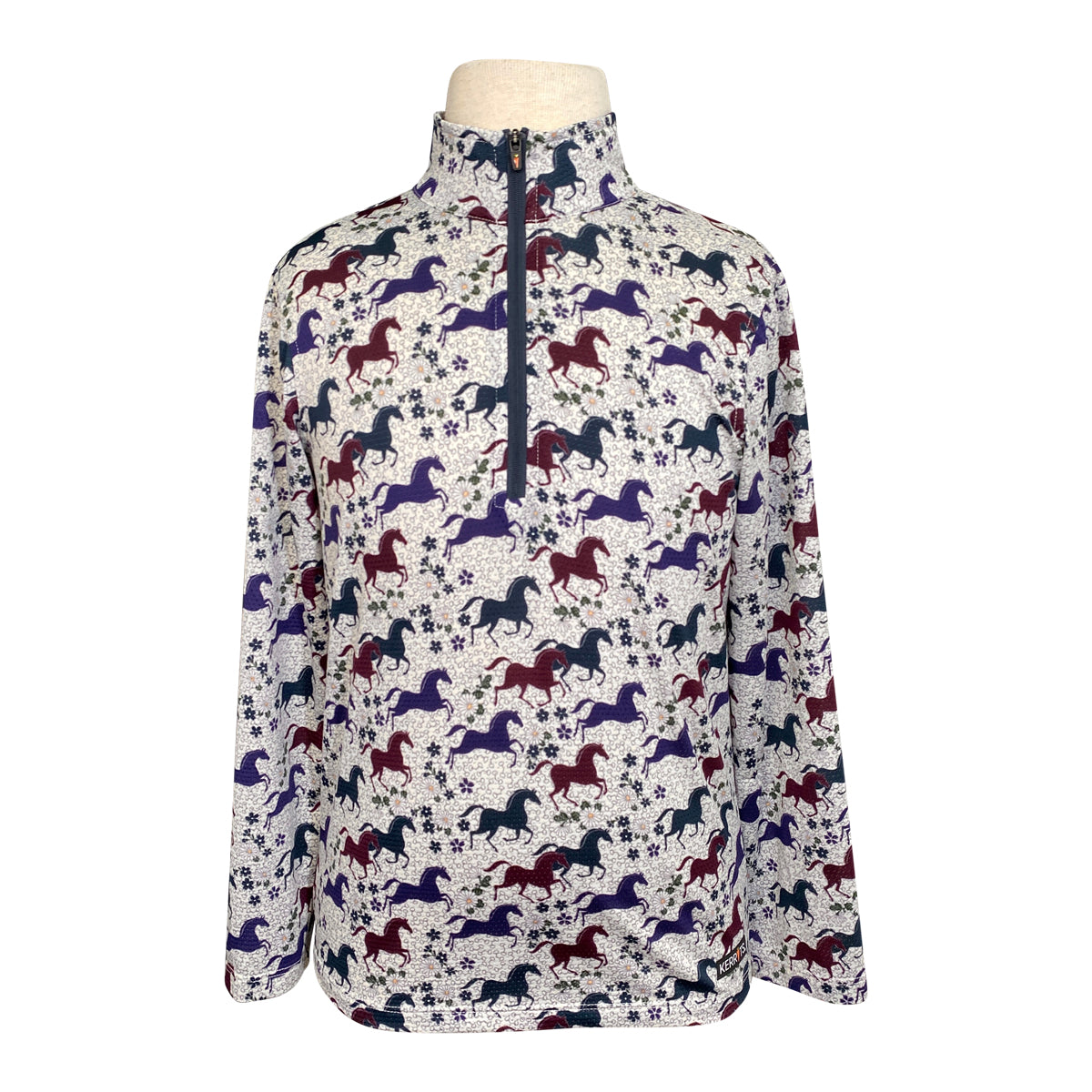 Kerrits Kids 'Ice Fil Lite' Long Sleeve Shirt in Daisy Pastures