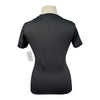 Hannah Childs 'Maddy' Perforated Short Sleeve Tech Tee in Black