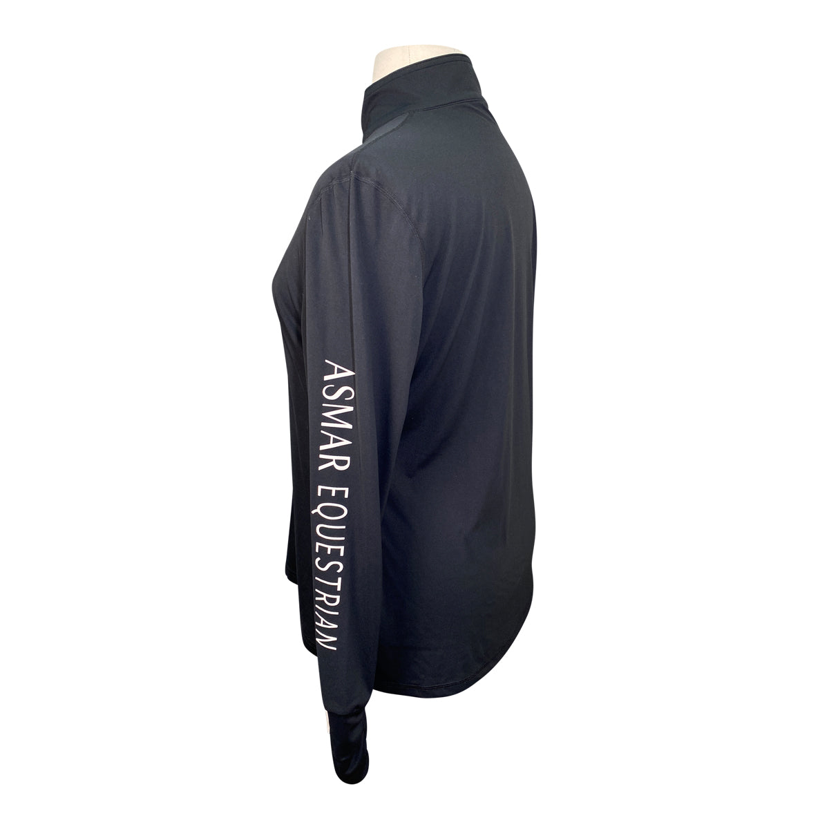 Asmar Equestrian 1/4 Zip Top in Black/Lavender