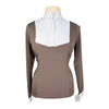 Hannah Childs 'Luna' Long Sleeve Show Shirt in Cappuccino - Women's Large