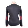 Arista 'Quintessential' V-Neck Sweater in Black/Maroon 